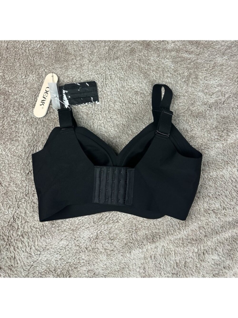 OEAK Womens Wireless Jelly Comfort Bra Black M Padded Seamless Adjustable Strap - Picture 3 of 10